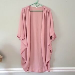 Pink Sheer Carfigan/Cover-up